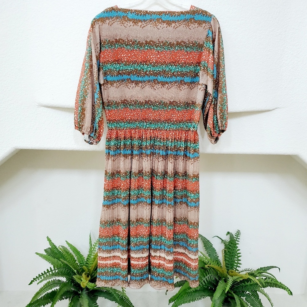🔥Vintage Multi-Color Midi Dress - Picture 5 of 8